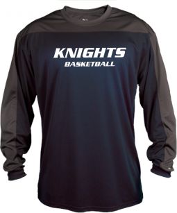 Unisex Defender L/S Tee, Navy/Graphite